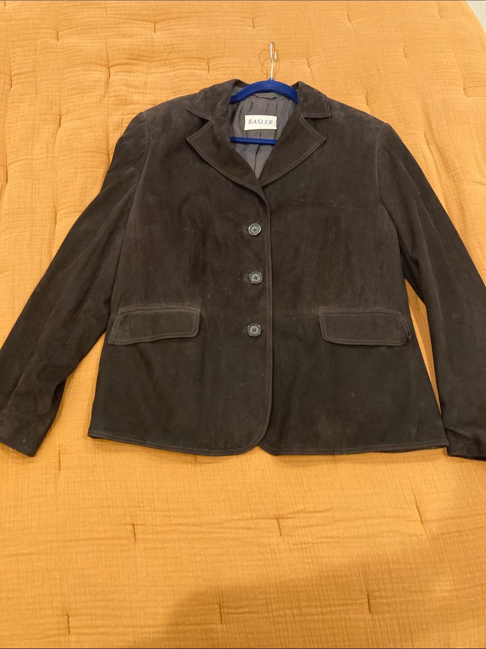 Basler of Germany Vintage Chocolate Brown Suede Jacket
